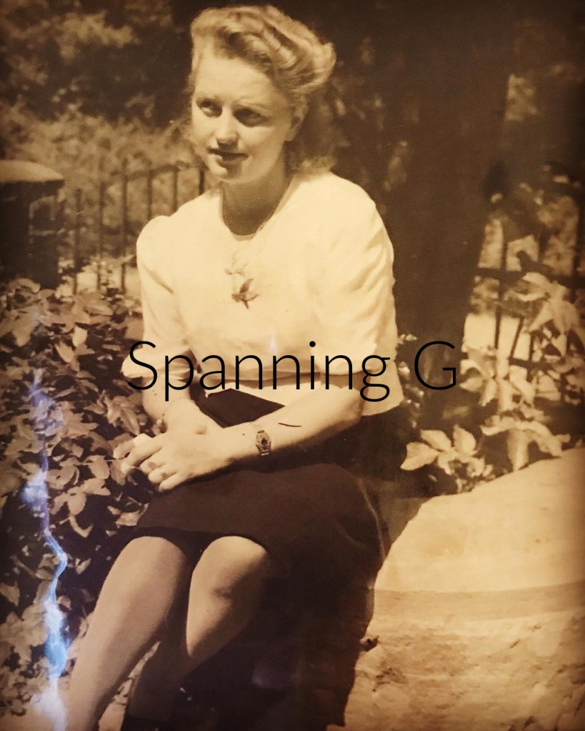 Photo of a young woman in Victory Curls dating back to the early 1950s or late 1940s